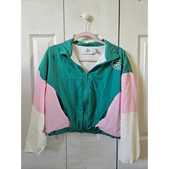 Daisy Street Active Turquoise Color Block Zip Through Track Jacket, Women's Med - Picture 3 of 8